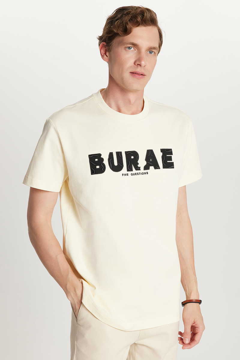 Printed Ecru T-Shirt