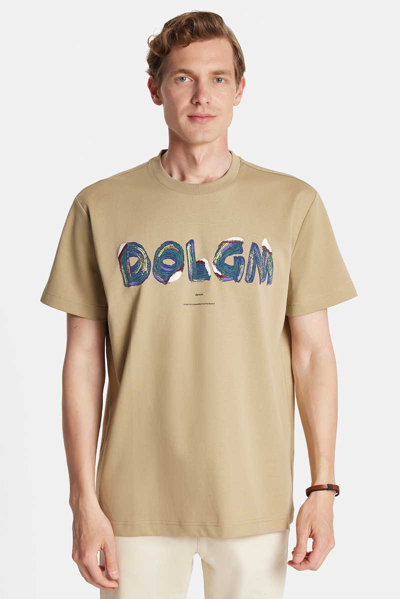 Printed Beige T-Shirt