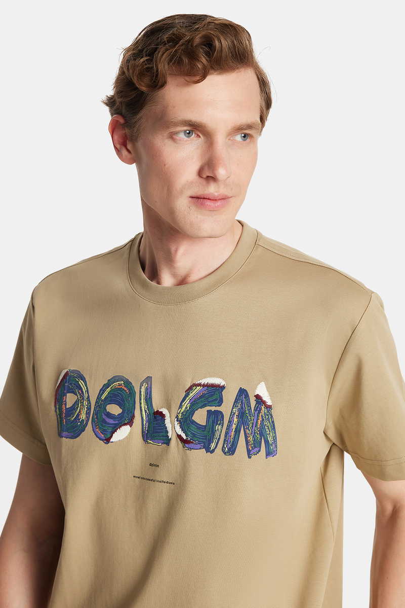 Printed Beige T-Shirt