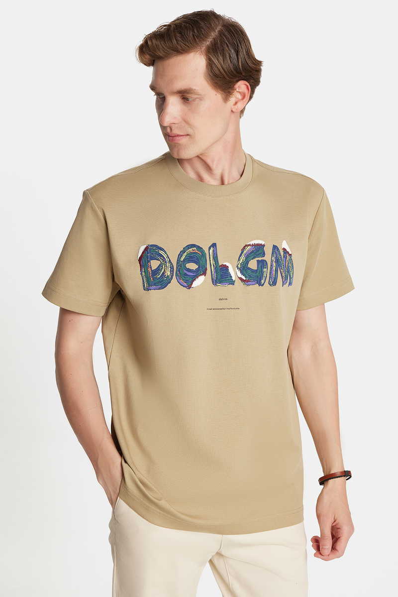 Printed Beige T-Shirt