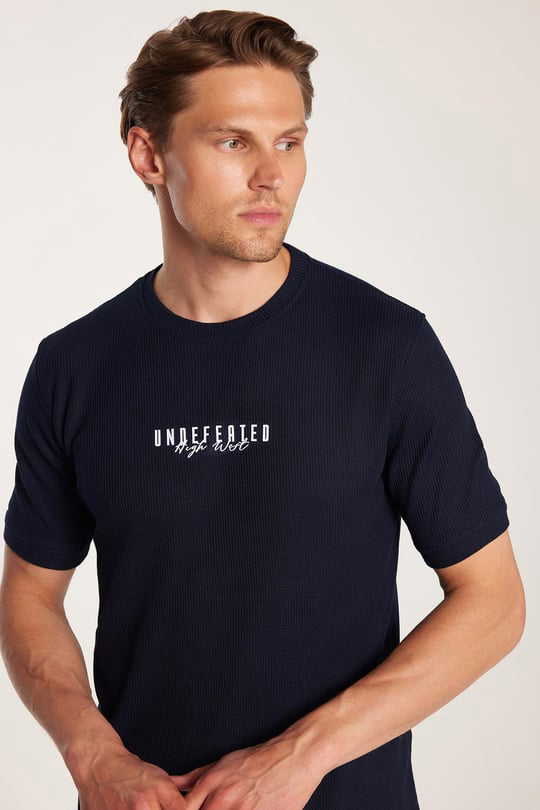 Printed Navy Blue T-Shirt Printed Navy Blue T-Shirt