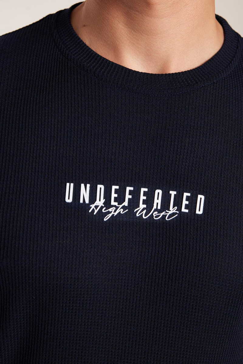 Printed Navy Blue T-Shirt Printed Navy Blue T-Shirt