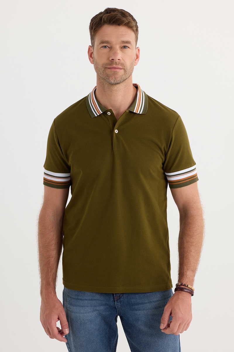 Slim Fit-Strukirana Majica kratki rukava