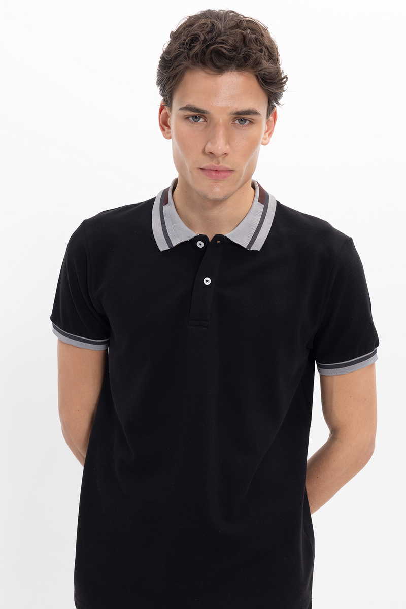Slim Fit-Strukirana Majica kratki rukava