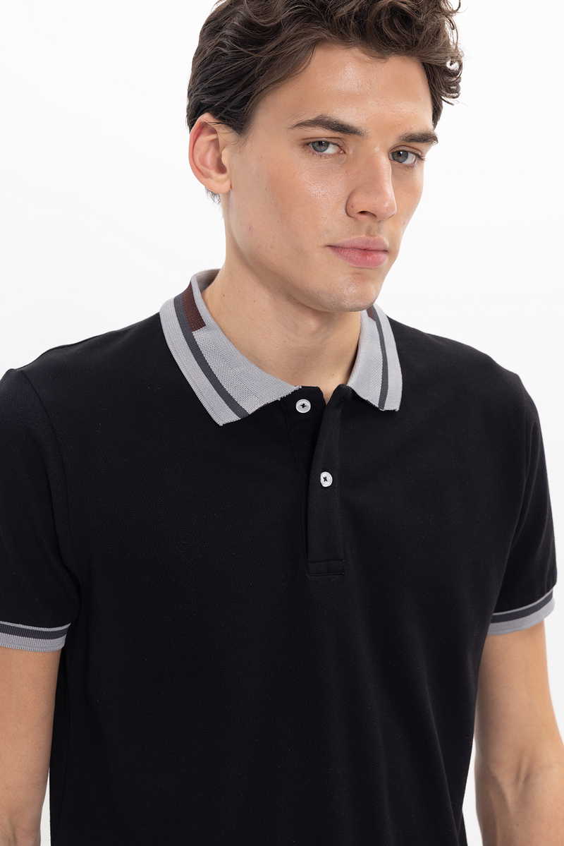 Slim Fit-Strukirana Majica kratki rukava