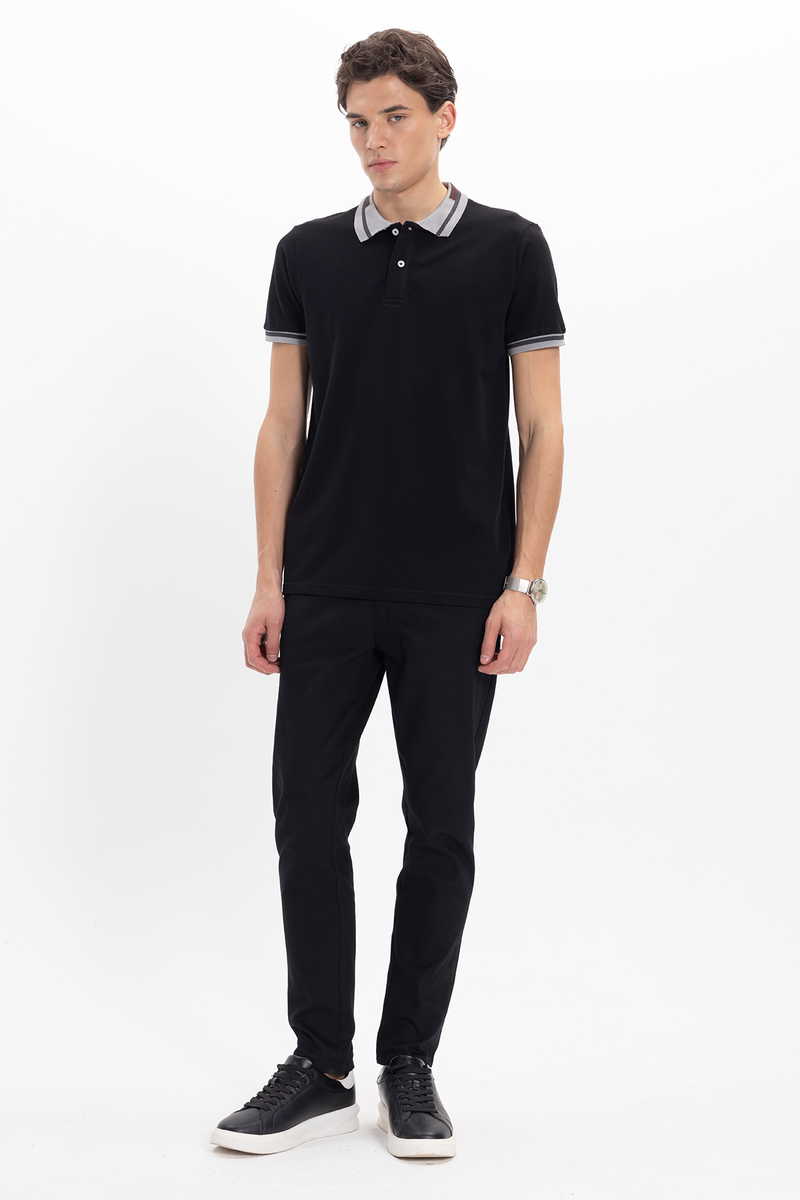 Slim Fit-Strukirana Majica kratki rukava