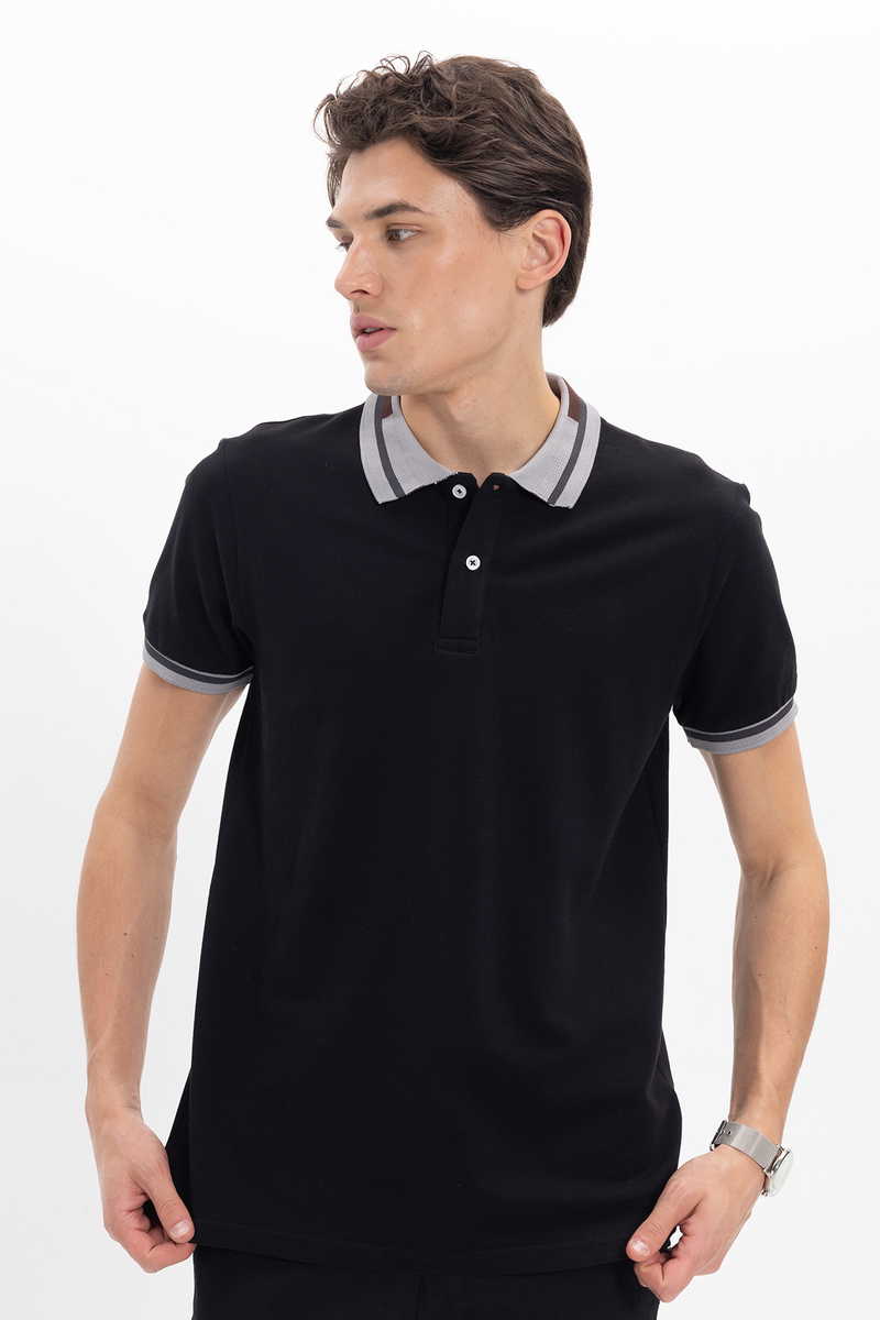 Slim Fit-Strukirana Majica kratki rukava
