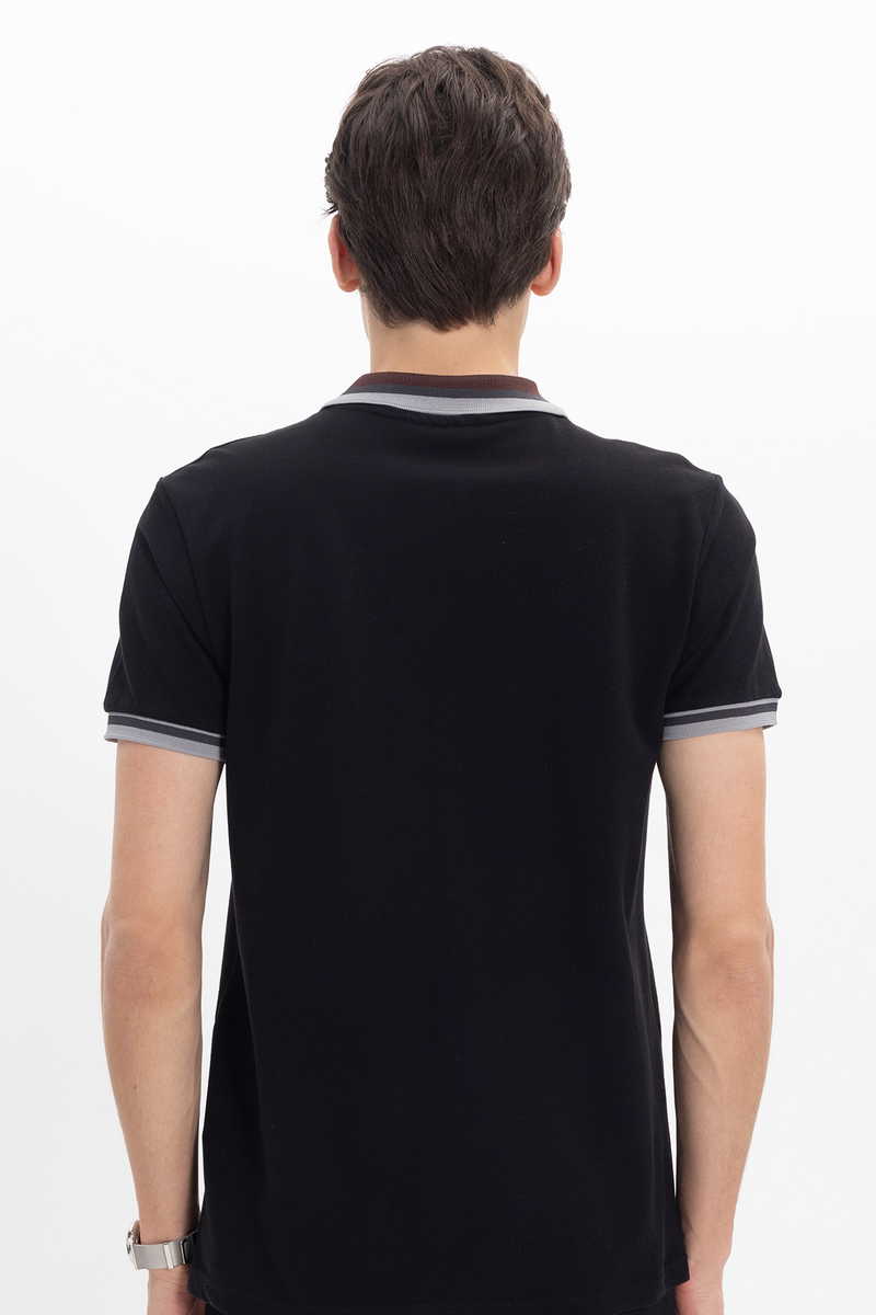 Slim Fit-Strukirana Majica kratki rukava