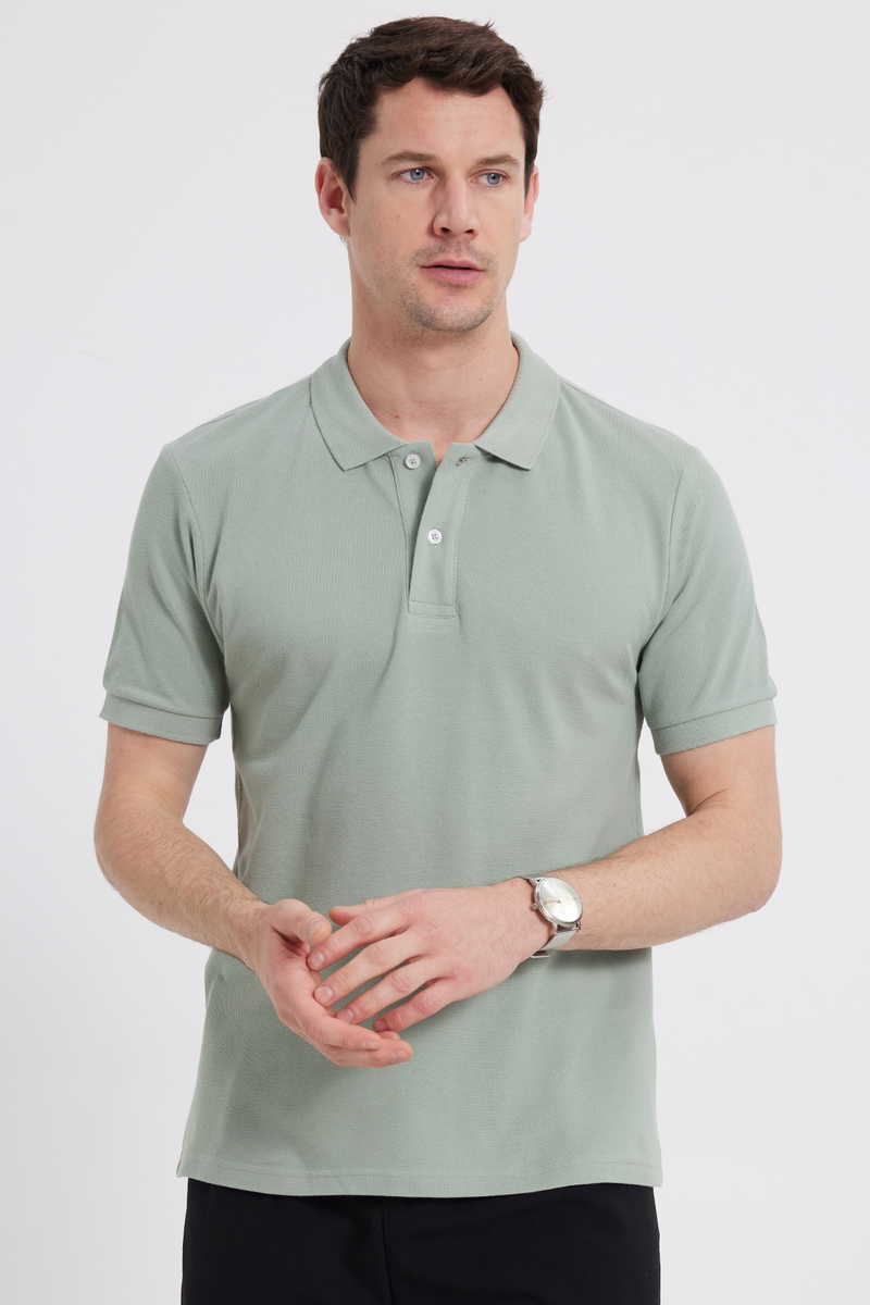 Slim Fit-Strukirana Majica kratki rukava