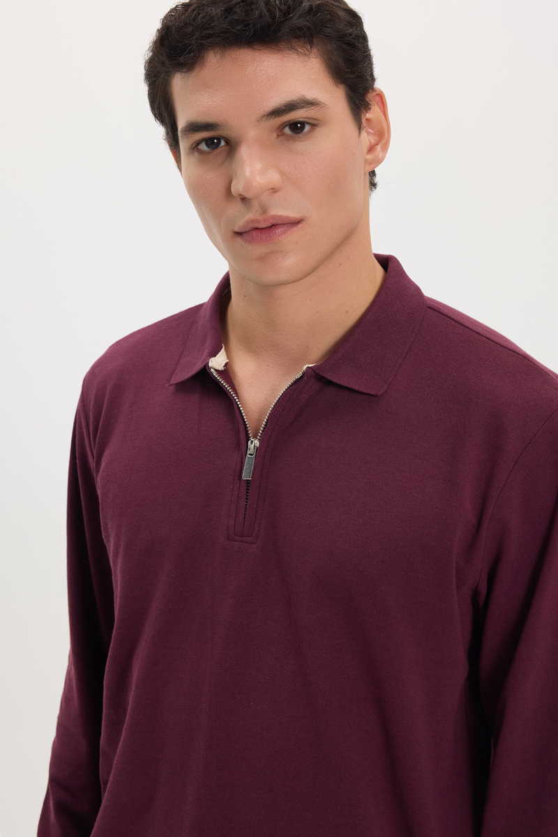 Plain Claret Red T-Shirt