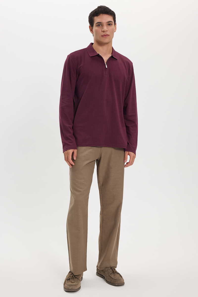 Plain Claret Red T-Shirt