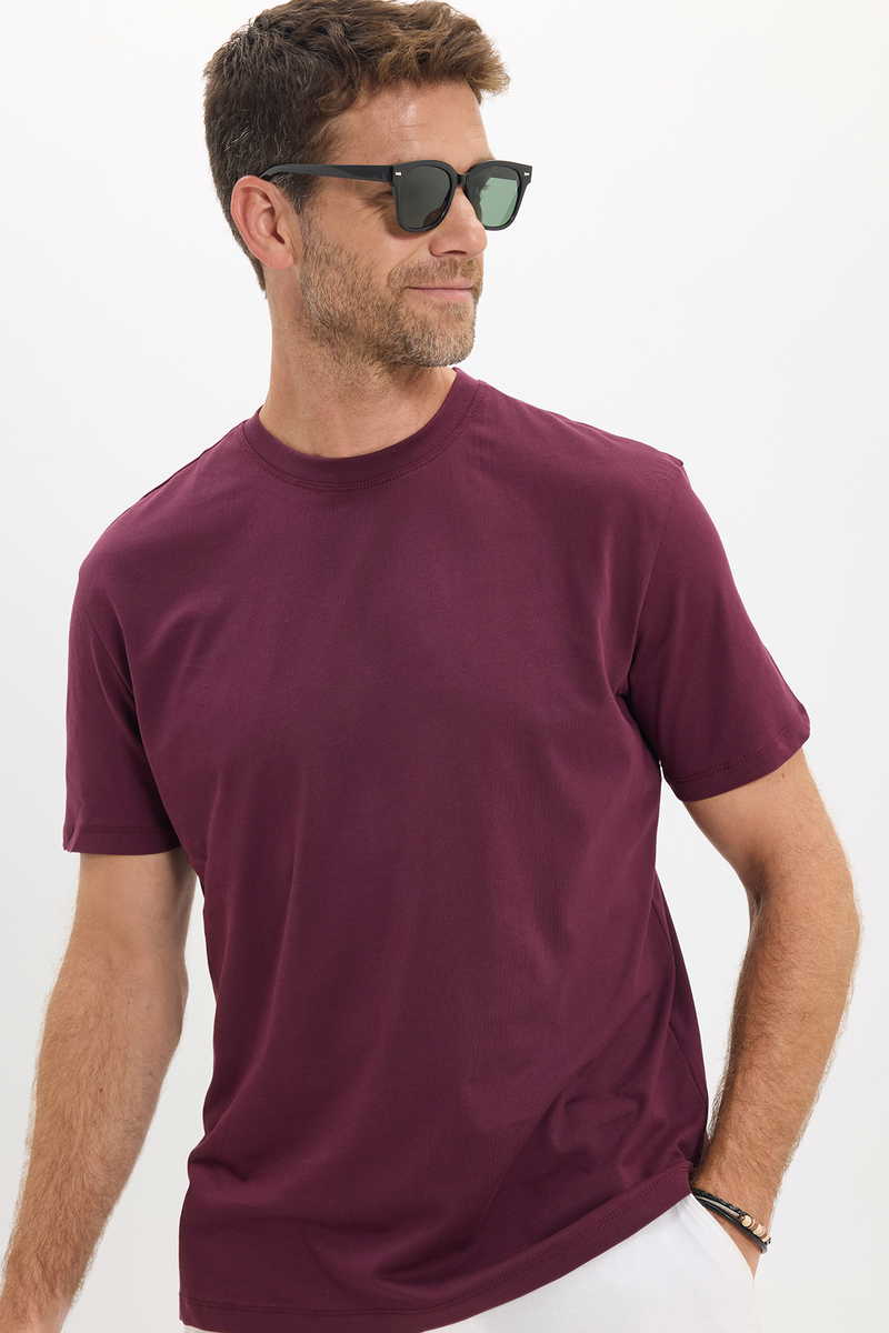 Plain Claret Red T-Shirt Plain Claret Red T-Shirt