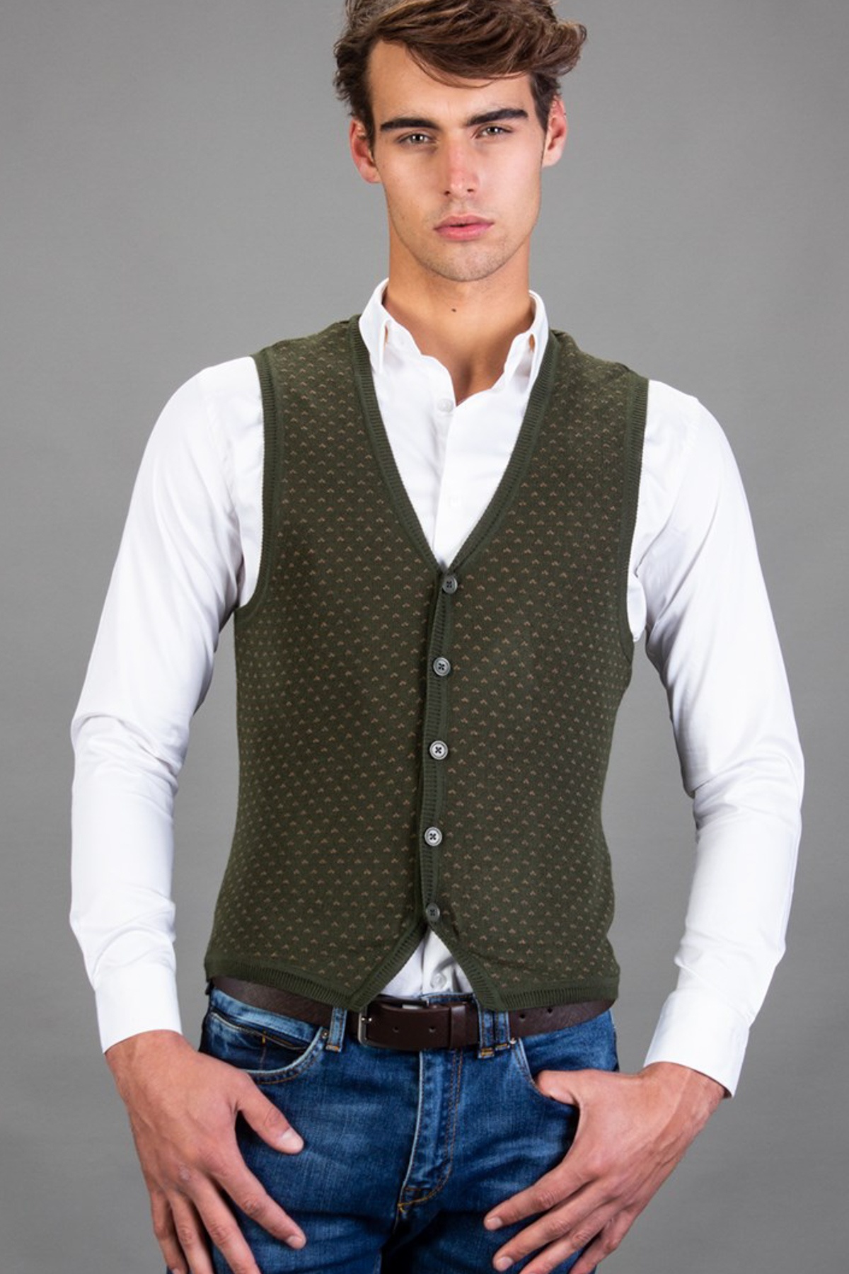Slim Fit Knitted Vest
