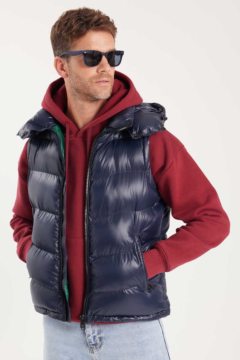 Plain Navy Blue Vest