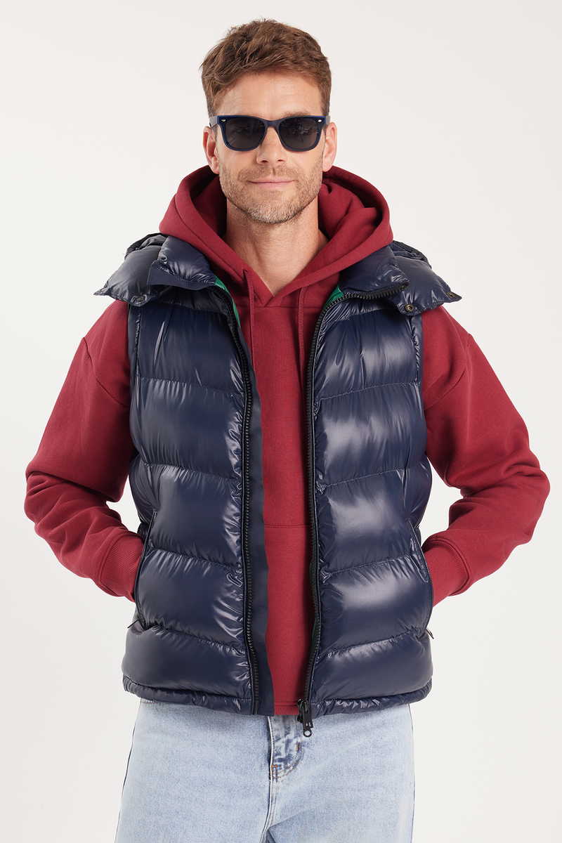 Plain Navy Blue Vest