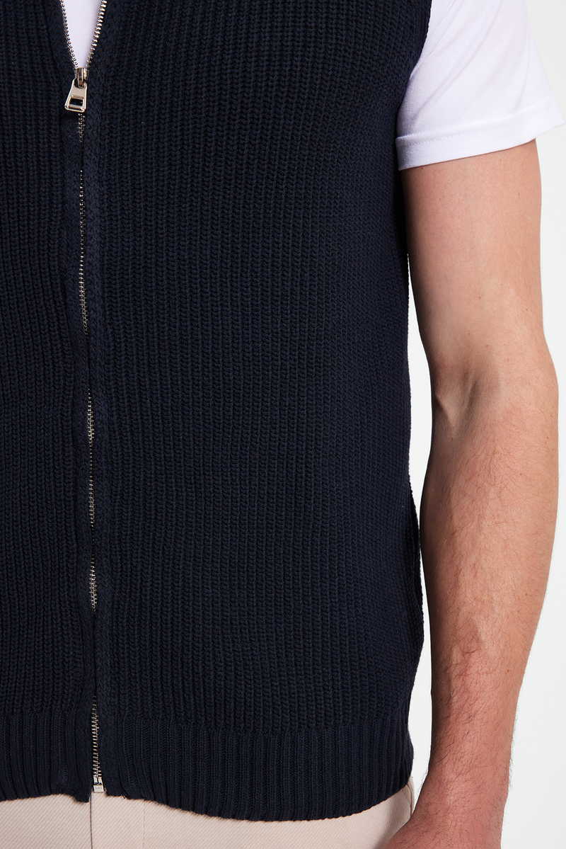 Plain Navy Blue Cardigan