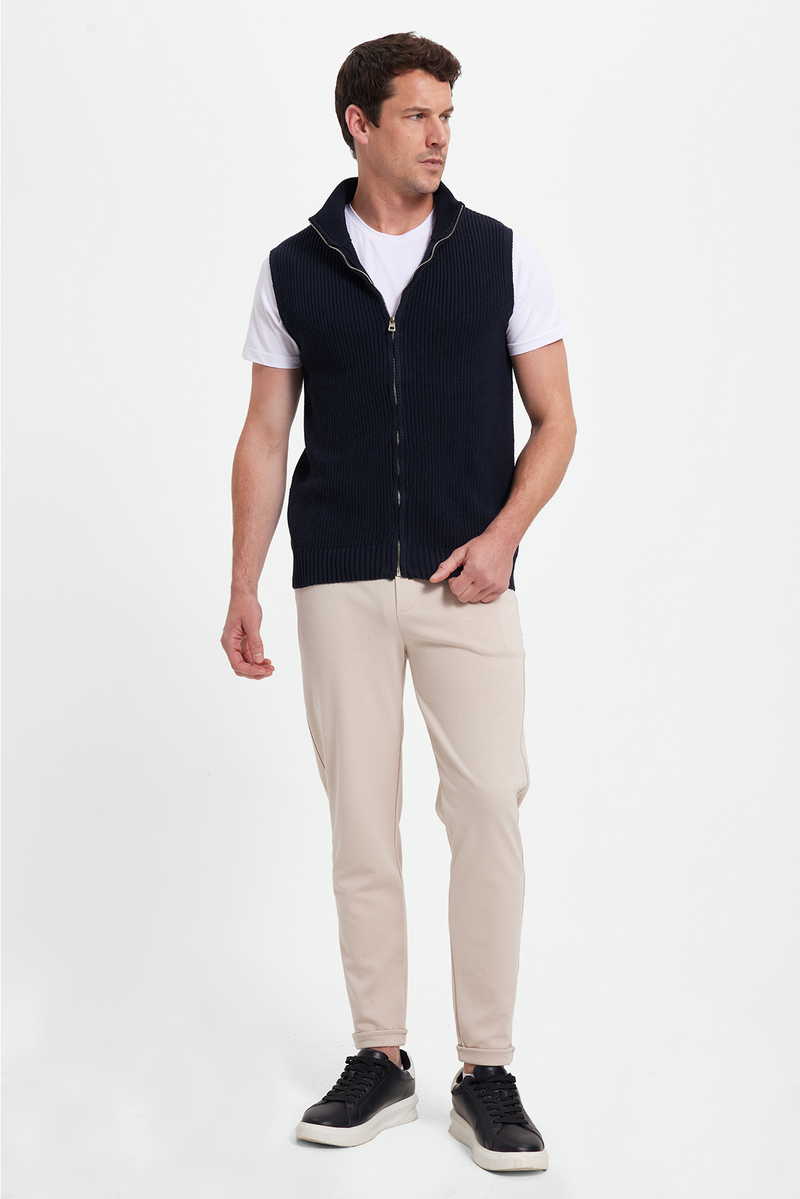 Plain Navy Blue Cardigan