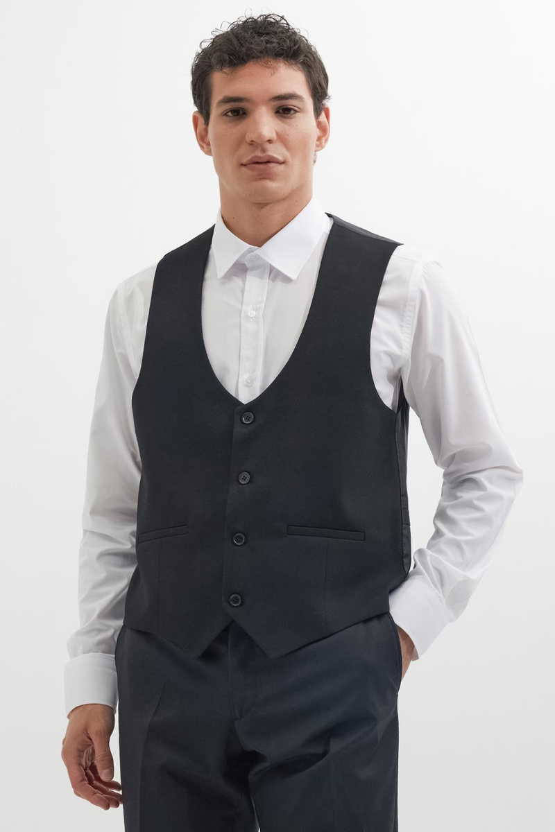 Jednobojni Crna Prsluk