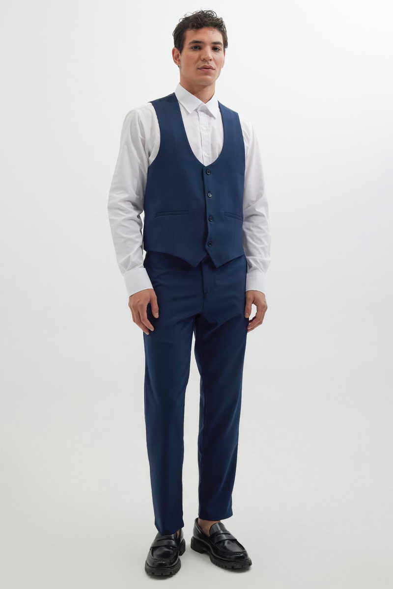 Jednobojni Mornarsko plava Prsluk